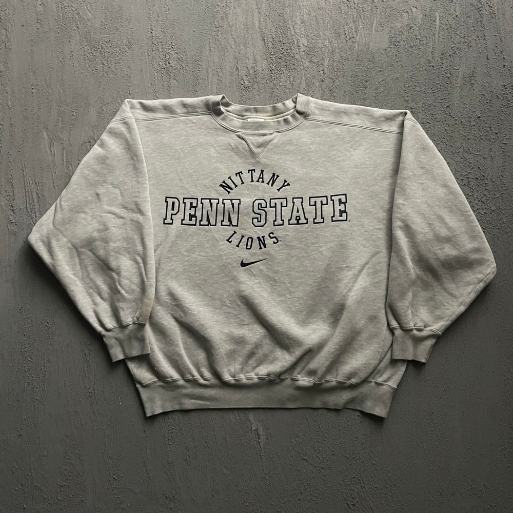 Vintage Nike Penn State Nittany Lions Sweatshirt Men XL Grey 90s